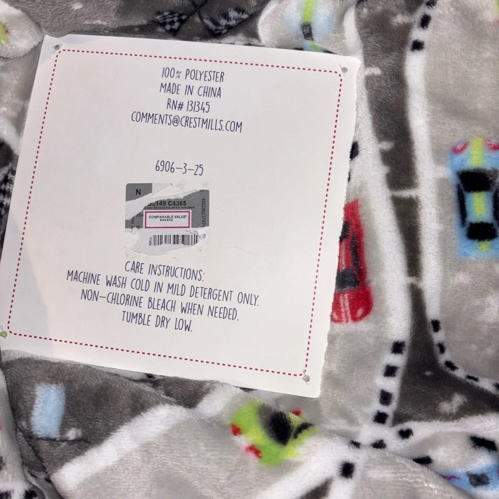 Cars Race Track Throw Blanket